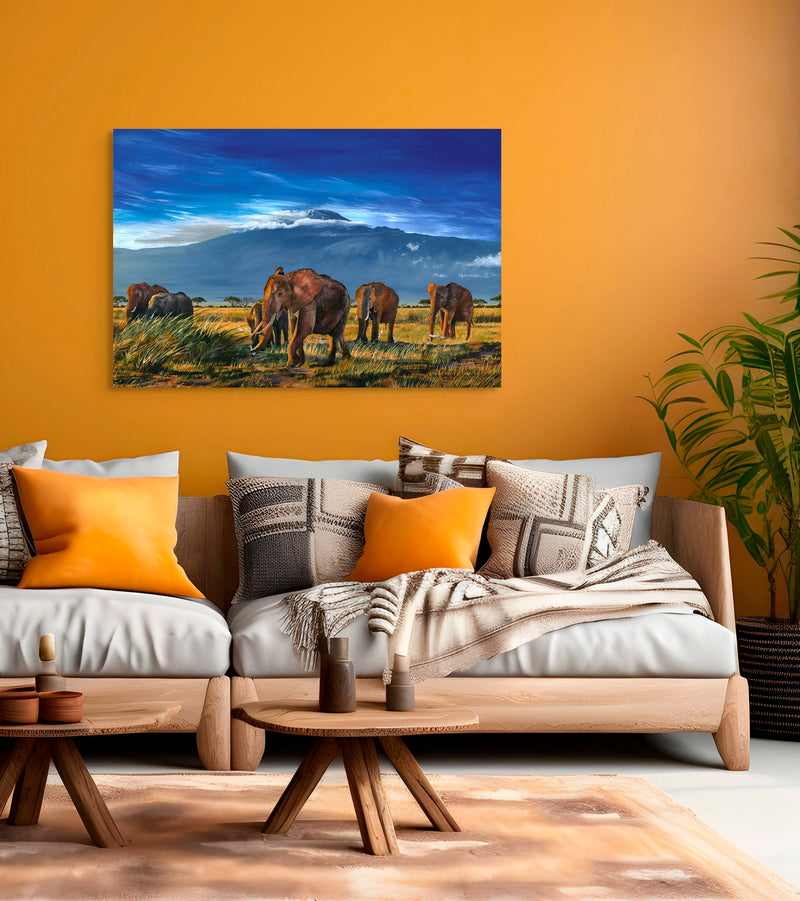 Elephants Beneath Kilimanjaro